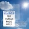 Signmission For Human Food Only, 12 in W x Rectangle, Vinyl Decal OS-2PACK-NS-D-1218-V-12852 - alternate 3